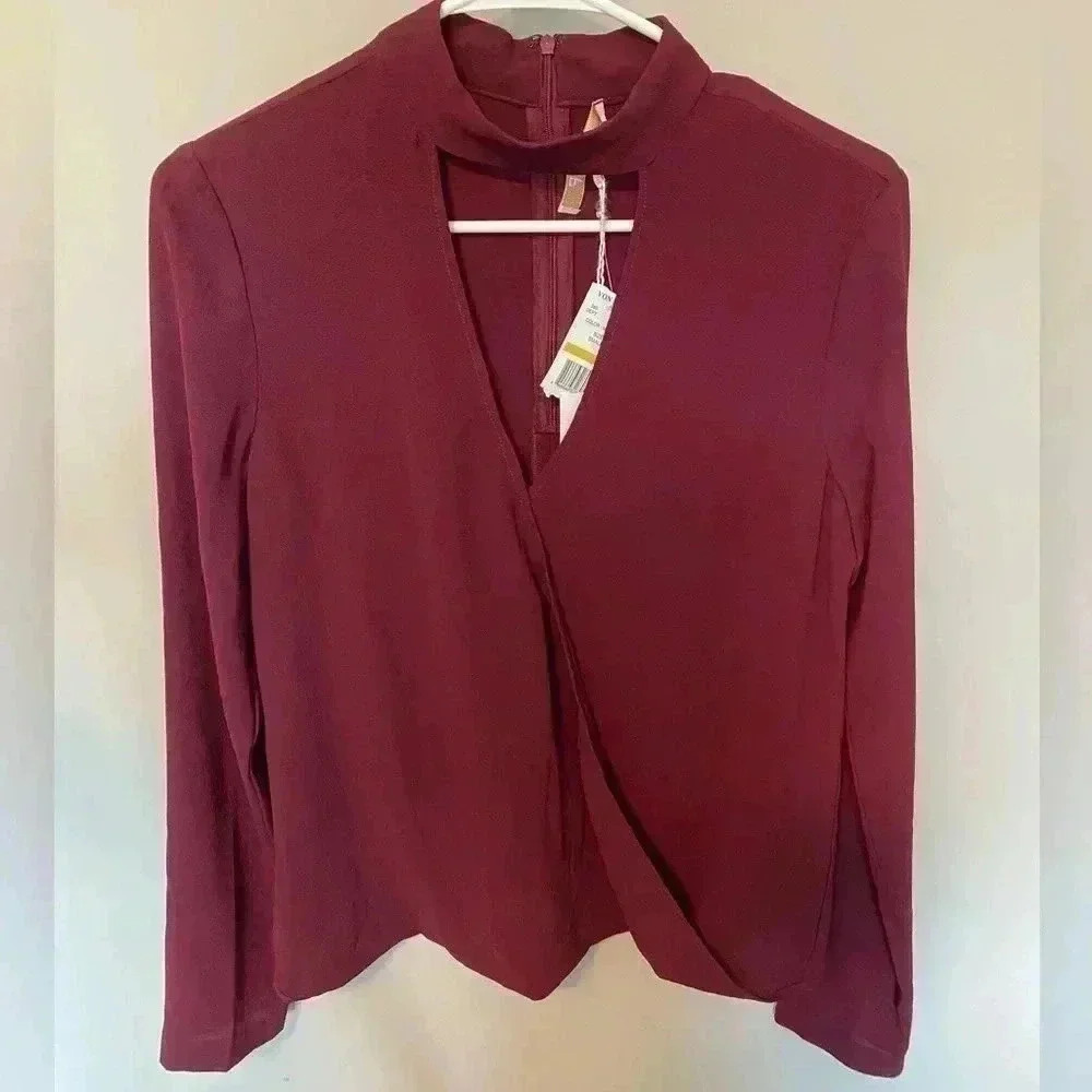 WAYF Burgundy Merlot Top Size Small NWT